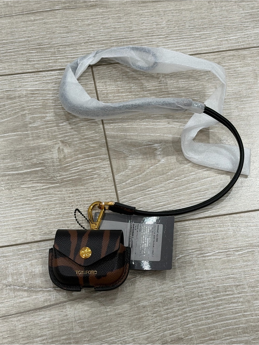 Tom Ford calf leather AirPod case authentic